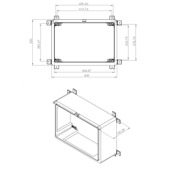 Distribučná skriňa AKAB-350190 350x500x190, IP65, IK08