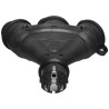 Roztrojka s vidlicou EXTREM 3x230V, IP54, čierna