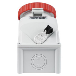 Nástenná zásuvka s blokovaním 3P+N+E 16A 400V 6h IP67