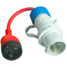 Adaptér KARAVAN z vidlice 2P + E 16A 230V na zásuvku 16A 230V