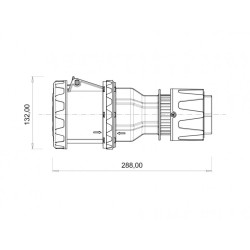 Zásuvka spojovacia 125A 5 kolík, IP67, BM - séria RS