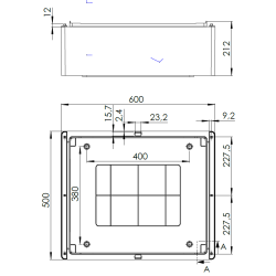 Distribučná skriňa ME50001105 500x600x220, IP65, IK10