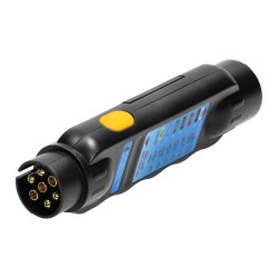 Tester zásuviek pre prívesy, štandardný 13/7pinový, 12/24V