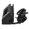 Nábytková zásuvka s USB nabíjačkou, držiakom telefónu, 1,5m kábel, 3x2P+E, 2xUSB (typ A, 2,4A), čierna