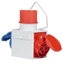 Adaptér z CEE vidlice 400V na zásuvky CEE 2P + E 16A 230V, 3P + E 16A 400V