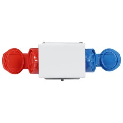 Adaptér z CEE vidlice 400V na zásuvky CEE 2P + E 16A 230V, 3P + E 16A 400V