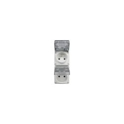 Adaptér z CEE vidlice 2P+E 16A 230V na francúzske zásuvky IP44