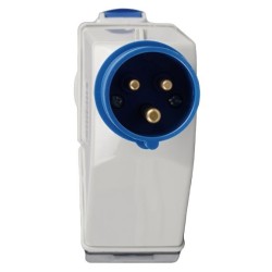 Adaptér z CEE vidlice 2P+E16A 230V na zásuvku CEE 2P+E 16A 230V a francúzsku zásuvku