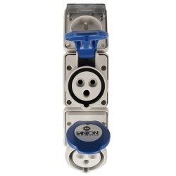 Adaptér z CEE vidlice 2P+E16A 230V na zásuvky CEE 2P+E 16A 230V a francúzsku zásuvku