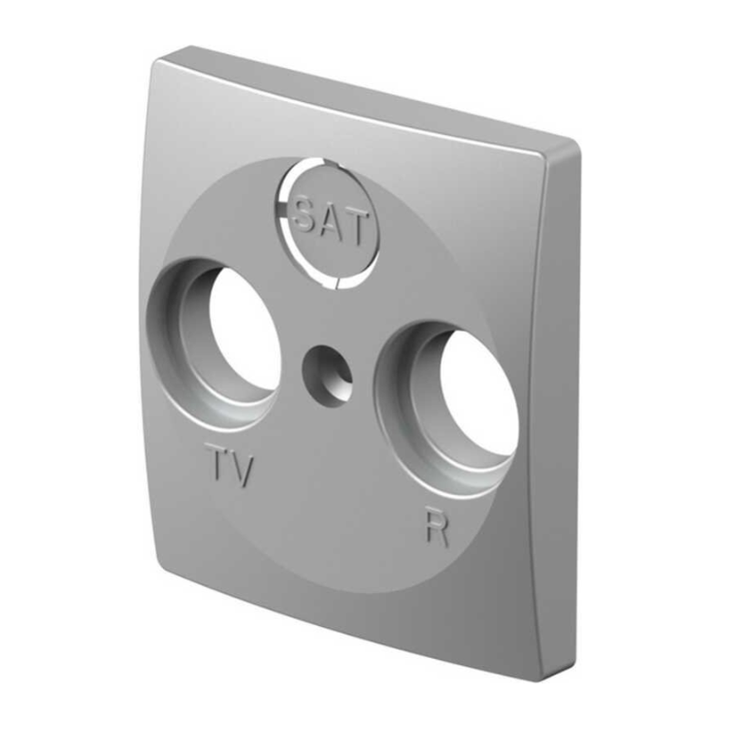 Kryt TV + R + SAT, strieborná, PE10ES-U, EKONOMIK - dopredaj