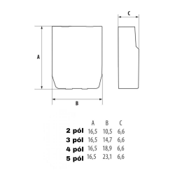 Bezskrutková svorka kompakt ELEKTRIUM 0.5–2.5mm, 3 pólová