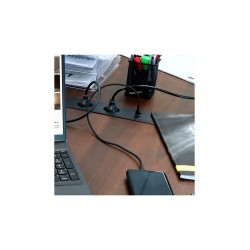 Nábytková zásuvka TAOBOX, 2x230V, 1x USB A, 1x USB C, kábel 1,5 m