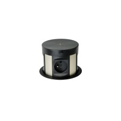 Nábytková zásuvka výsuvná MULTIBOX USB A+C, 4x230V, 1,7m kábel, čierna