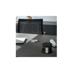 Nábytková zásuvka výsuvná MULTIBOX USB A+C, 4x230V, 1,7m kábel, čierna